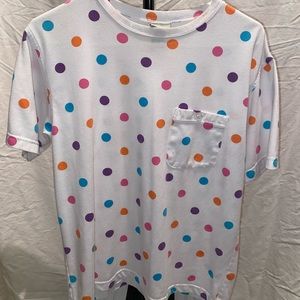 polka dot white t shirt